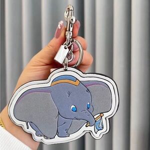 Coach & Disney Dumbo the Elephant Keychain Bag Charm with Silver Hardware